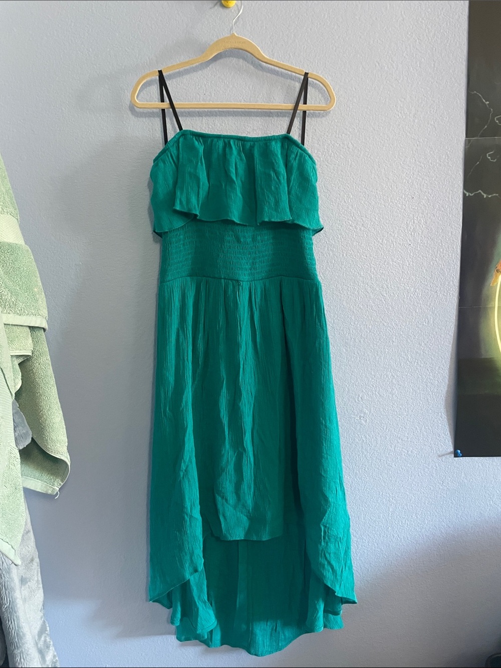 Teal Strapless Dress